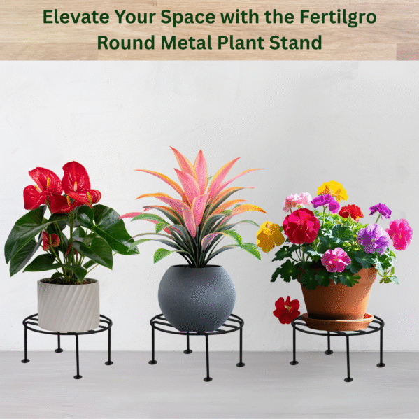 FERTILGRO Galvanized Metal Plant Stand (Pack of 6) - Image 5
