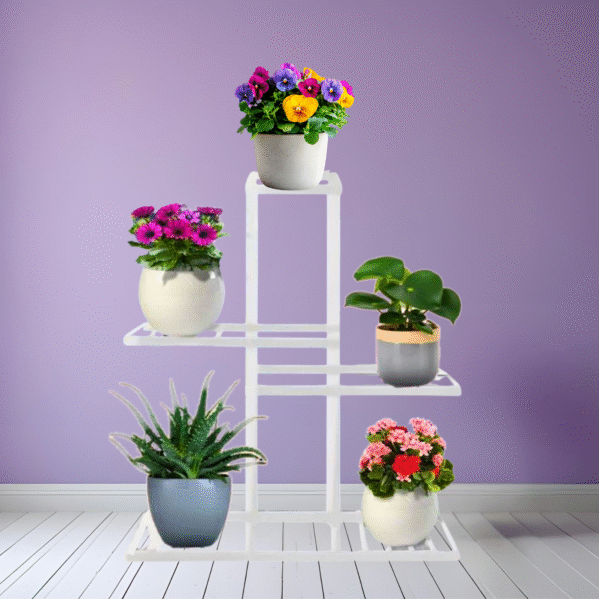FERTILGRO Elegant Black Premium Metal Flower Pot Stand (Pack of 1) - Image 2