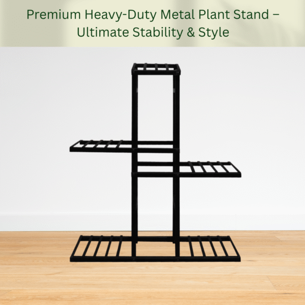 FERTILGRO Elegant Black Premium Metal Flower Pot Stand (Pack of 1) - Image 3