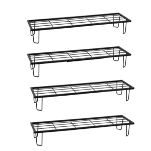 FERTILGRO Modern 29-Inch Metal Black Plant Stands (Pack of 4)