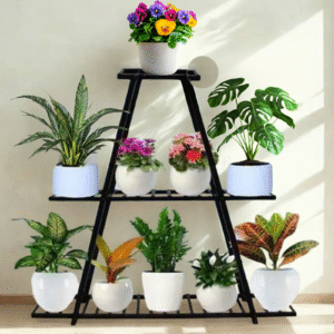 FERTILGRO Three Tier Elegant White Finish Plant Stand (Pack of 1)