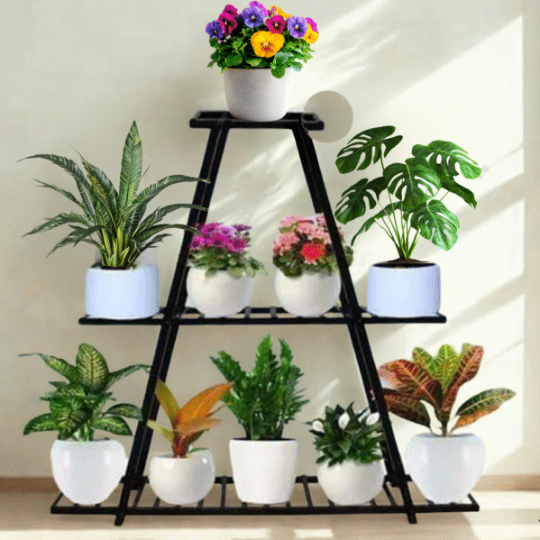 FERTILGRO Three Tier Elegant White Finish Plant Stand (Pack of 1) - Image 2