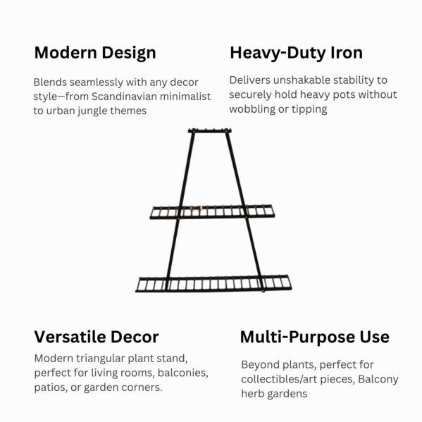 FERTILGRO Three Tier Elegant White Finish Plant Stand (Pack of 1) - Image 4