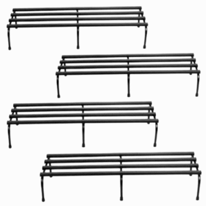 FERTILGRO Stylish Heavy-Duty Black Metal Pot Stands (Pack of 8)