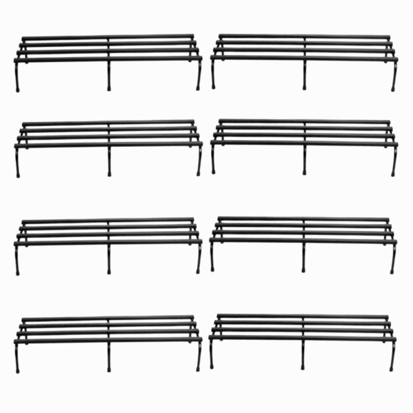 FERTILGRO Stylish Heavy-Duty Black Metal Pot Stands (Pack of 8)