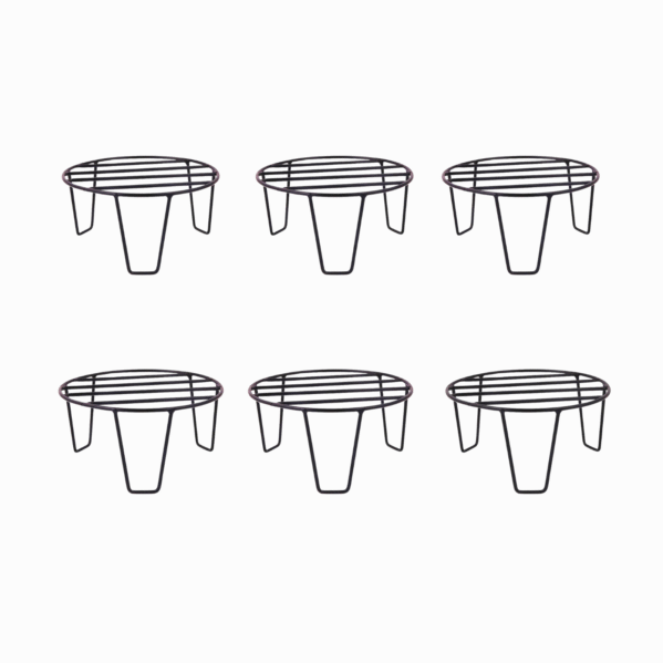 FERTILGRO Premium Sleek Metal Black Plant Stands (Pack of 9) - Image 2