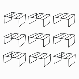 Fertilgro Premium Sleek Metal Black Plant Stand (Pack of 9)