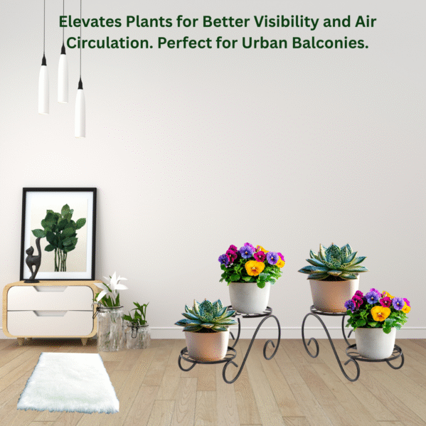 FERTILGRO Elegant Iron Plant Stand for Potted Plants (Pack of 2) - Image 6