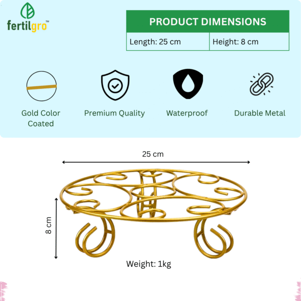 FERTILGRO Modern Plant Holder Stands (Pack of 4) - Image 7