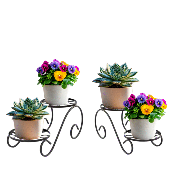 FERTILGRO Elegant Iron Plant Stand for Potted Plants (Pack of 2) - Image 3