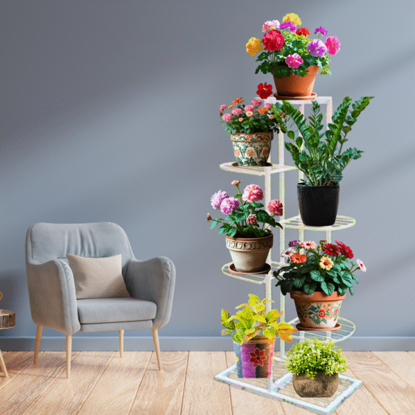 FERTILGRO 7-Tier Black Vertical Garden Stand (Pack of 1) - Image 8