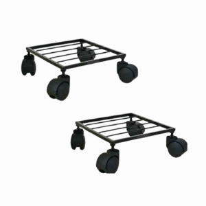 FERTILGRO Single Pot Stands with Wheels (Pack of 4)