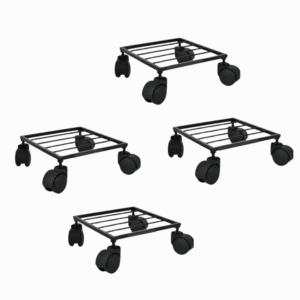 FERTILGRO Single Pot Stands with Wheels (Pack of 4)