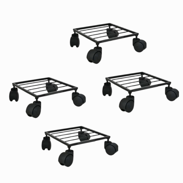 FERTILGRO Single Pot Stands with Wheels (Pack of 4)
