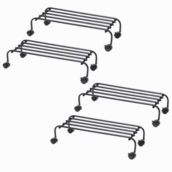 FERTILGRO Rolling Plant Stand White (Pack of 4)