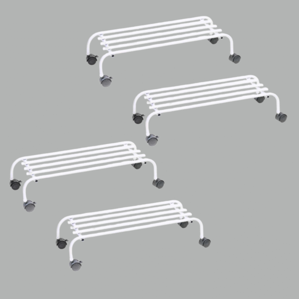 FERTILGRO Rolling Plant Stand White (Pack of 4) - Image 3